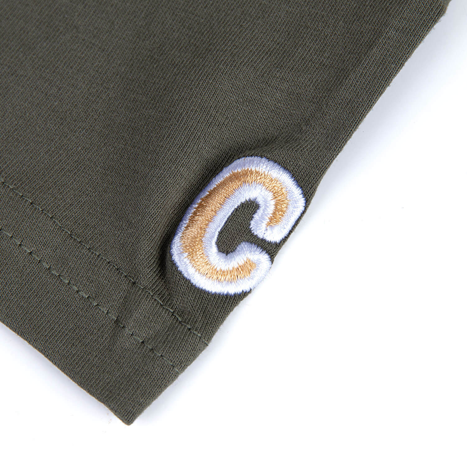 CH8190012-Chabos-T-Shirt-Block-Tee-khaki-Detail-01