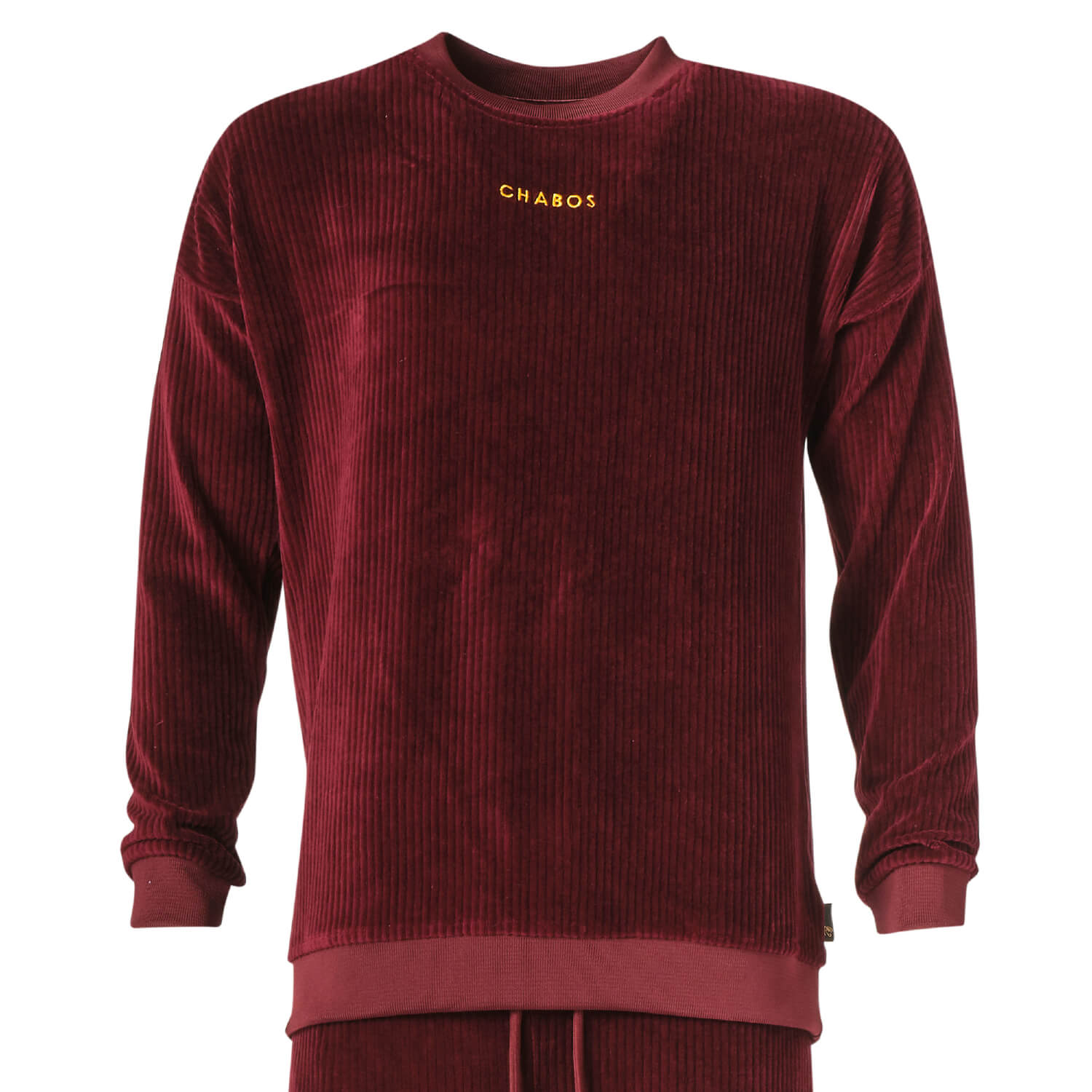 chabos_cord_jogger_sweater_bordeaux_front