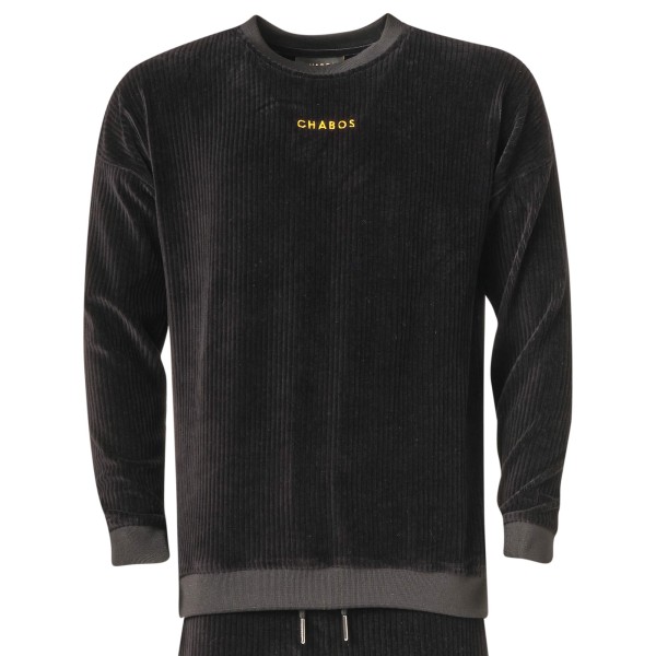 Cord Jogger Sweater (black)